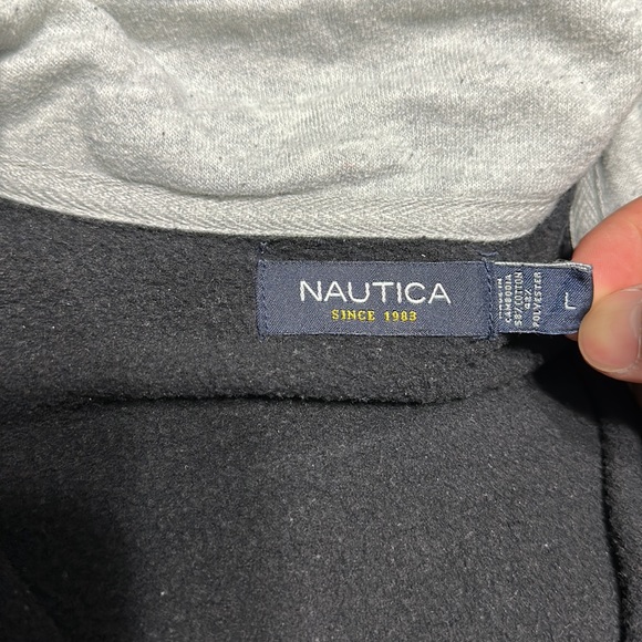 Black Nautica 1/4 zip up sweater, size L. - Picture 3 of 3